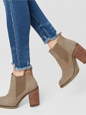 Crevo Tan Suede Ankle Boots